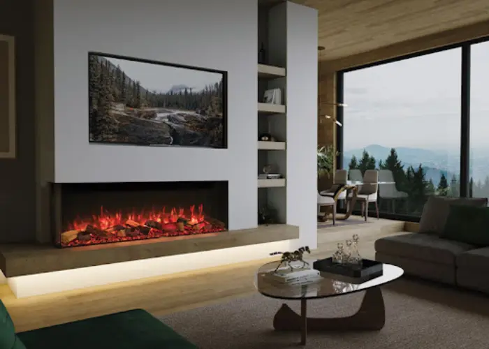 شومینه برقی شیشه‌ای؛ نمایی متفاوت از شعله مصنوعی